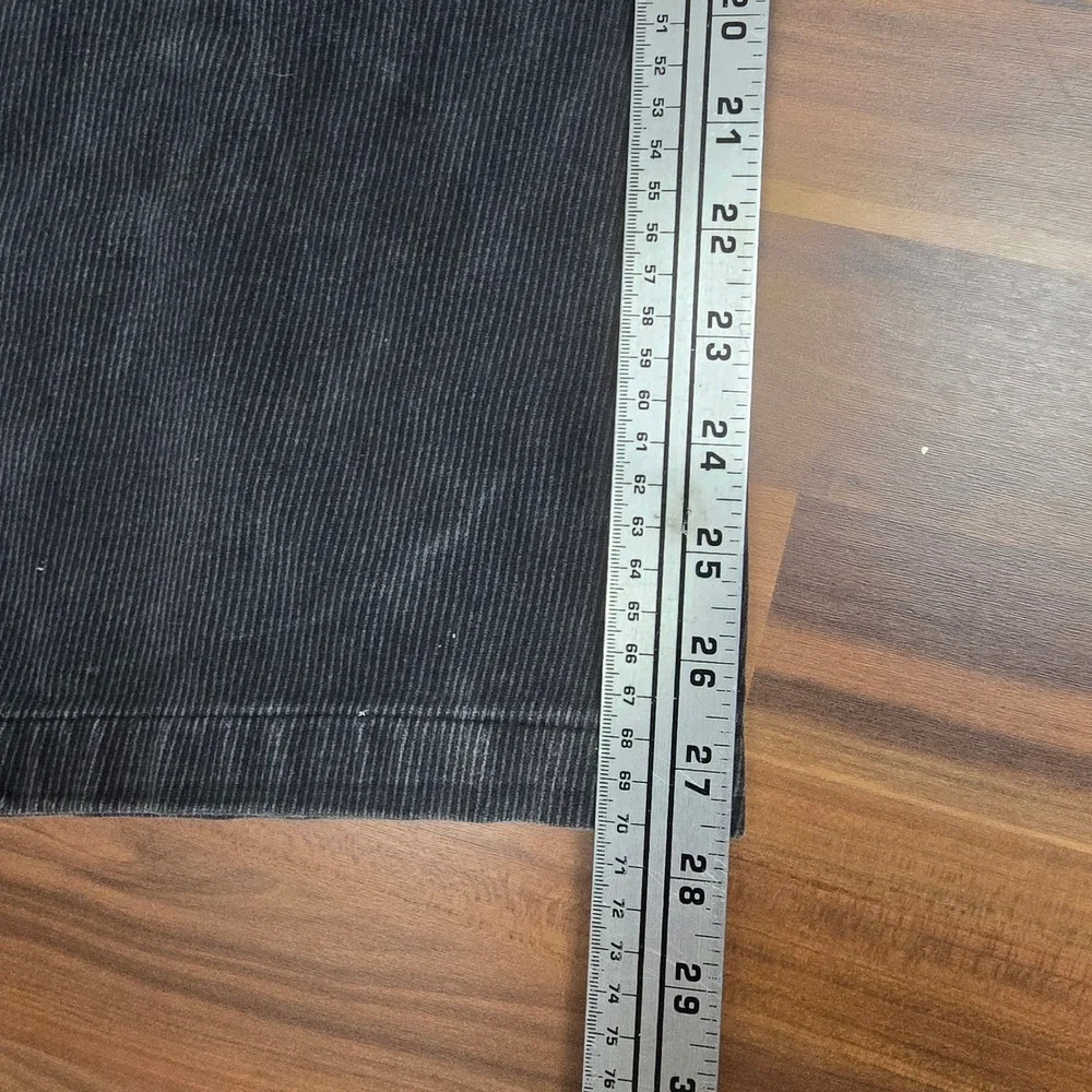 Armani Exchange AX Men's Size 36 Corduroy Pants Charcoal Dark Gray Wide Leg